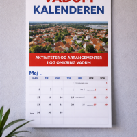 Vadum kalenderen med luftfoto